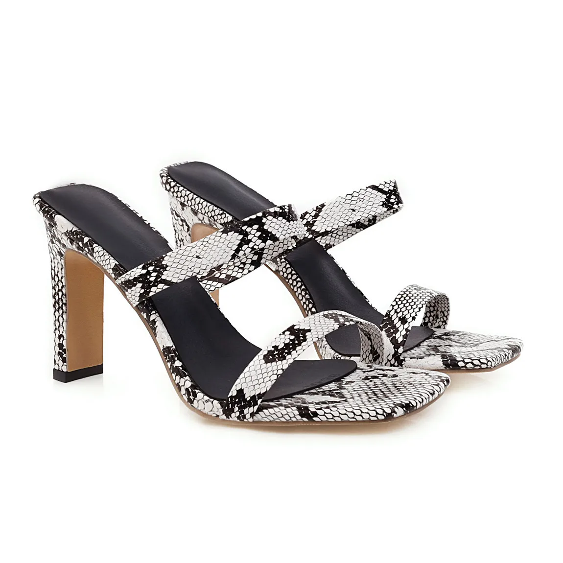 

Women's sandals 2020 new high heel open toe one line sandals large size fashionable shoes