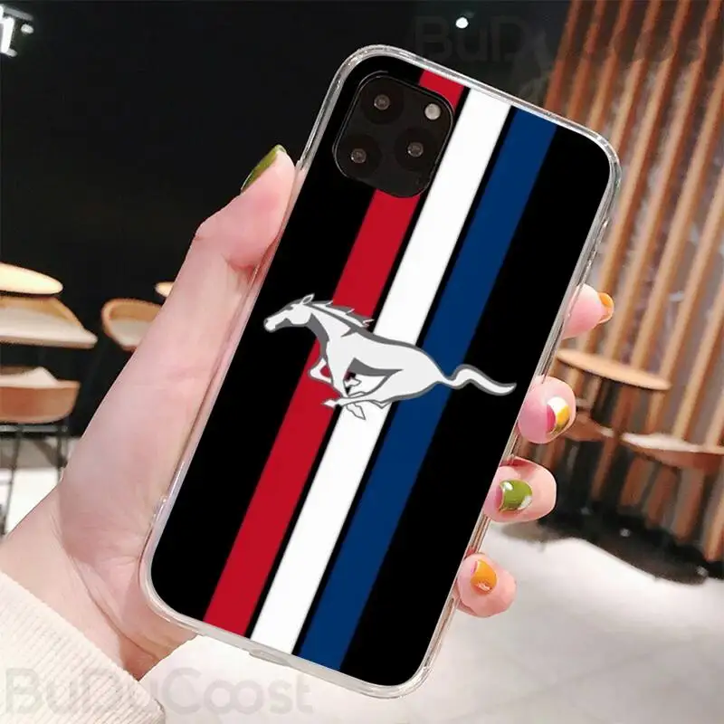 

Riccu Ford Mustang Logo Phone Case For iphone 11 Pro11 Pro Max X 8 7 6 6S Plus 5 5S SE cass