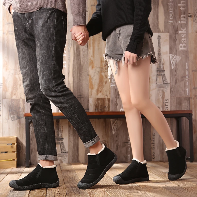 FLARUT унисекс зимние кроссовки для бега мужчин и женщин супер теплые плюшевые