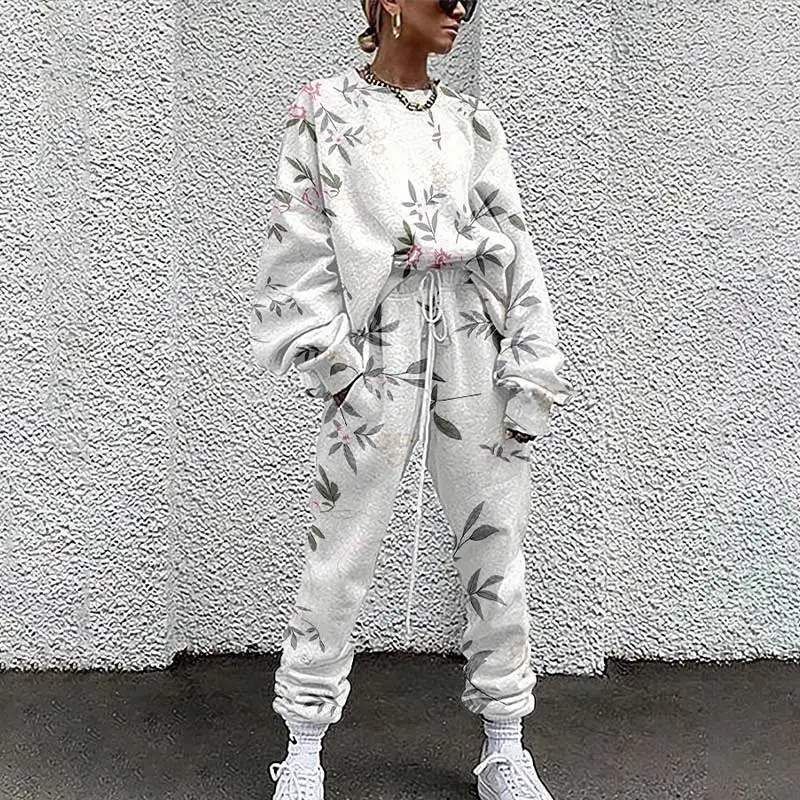 

Tie Dye Loose Tracksuits Lounge Wear Women Casual Two Piece Set Spring Street T-shirt Tops And Jogger Set Suits 2pcs Outfits
