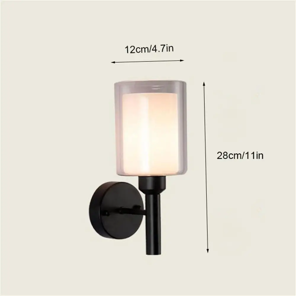 Настенный светильник Промышленный со стеклянным абажуром настенный в винтажном