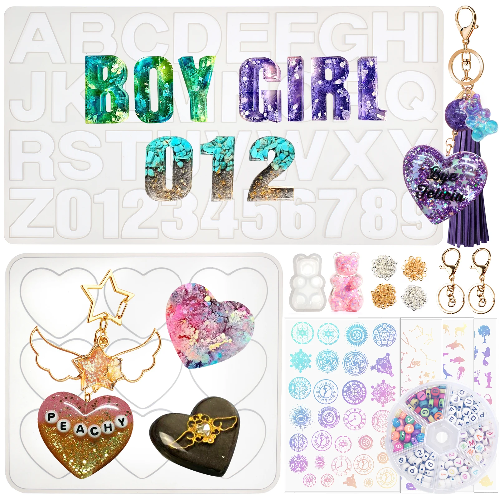 51 шт. силиконовые подвески в виде сердца и медведя|Инструменты оборудование для