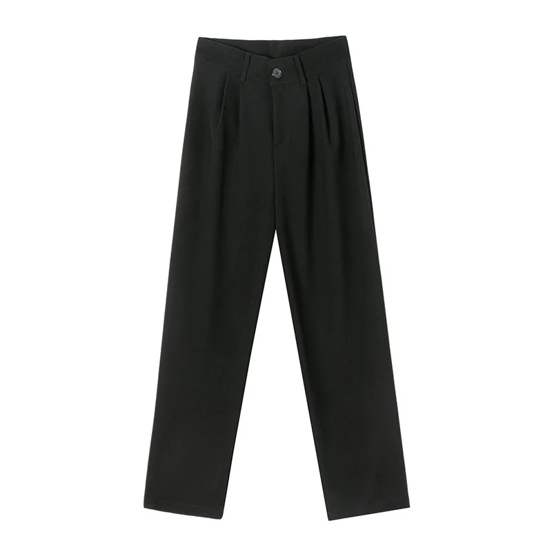 

Black Wide Leg Pants Women High Waist Spring Summer Intage Casual Straight Pants Streetwear Ladies Trousers Pantalon Femme