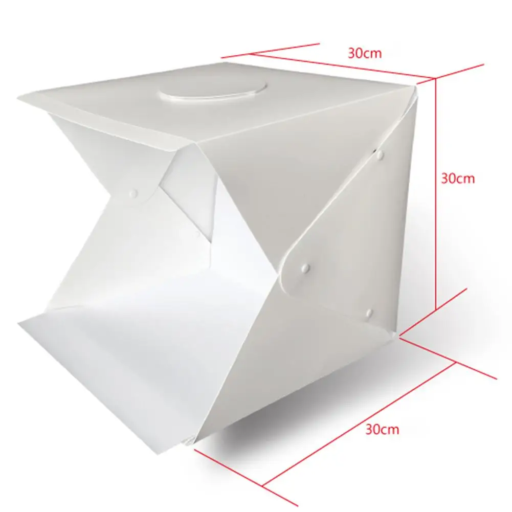 

Hot Sale Studio Box Multi-function Portable 30cm Mini Folding Lightbox LED Light Photography Photo Studio Softbox