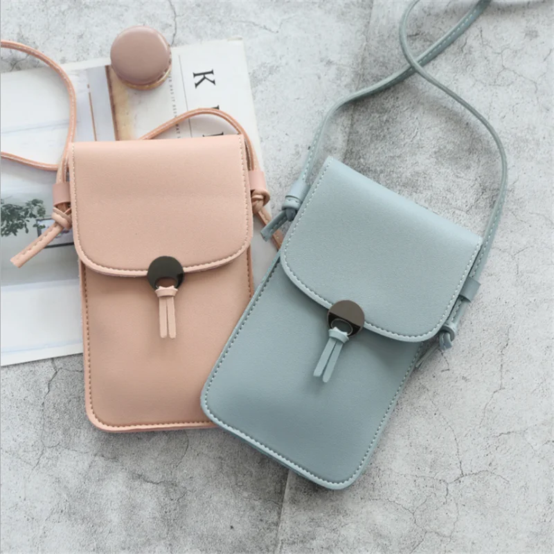 

Women Outdoor pocket wallet Crossbody Bag Heart Shaped Decorative Mobile Phone Screen Touch Daily New Summer
