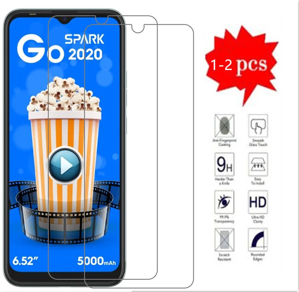 

9H 2.5D для Tecno Spark Go 2020 закаленное стекло, Защитное стекло для Tecno Spark Go 2020, Защитная пленка для экрана, чехол для телефона