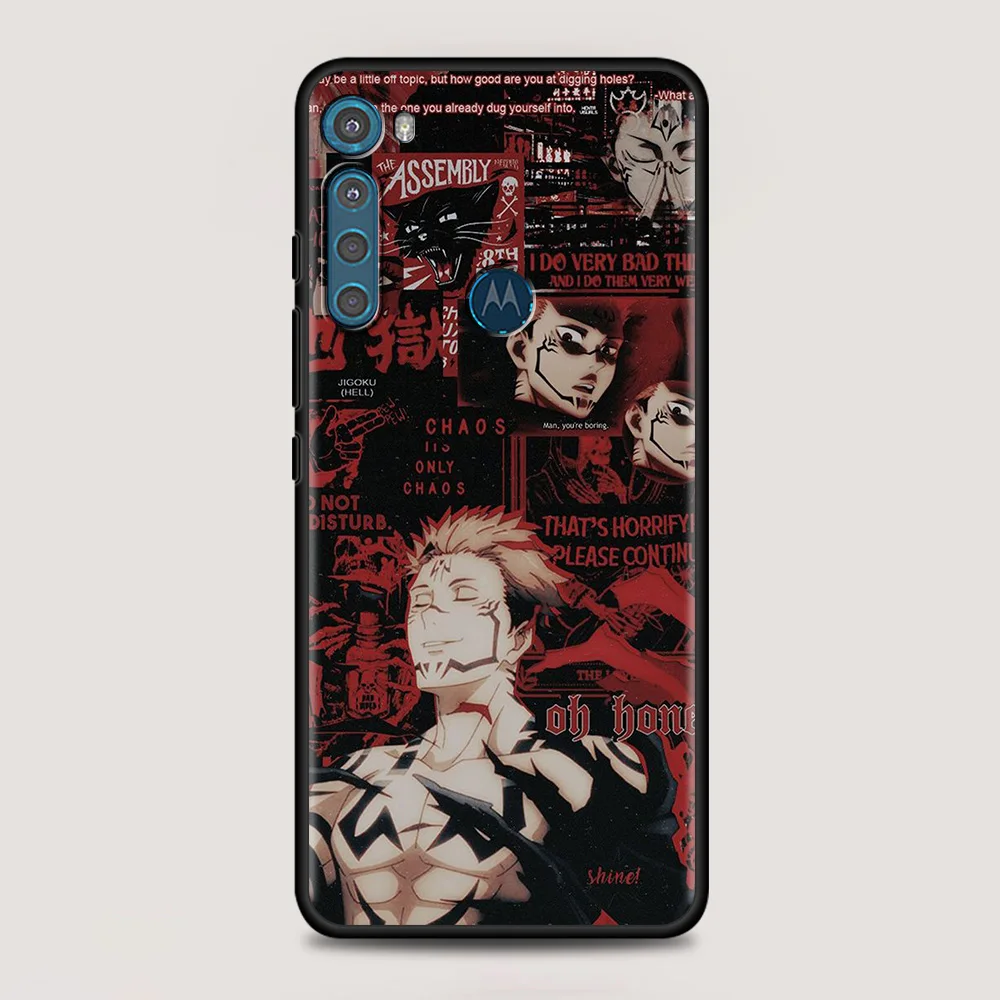 jujutsu kaisen anime for motorola one fusion case for moto g10 g9 g8 plus play power one g20 g30 g40 g50 g60 edge 20 phone shell free global shipping