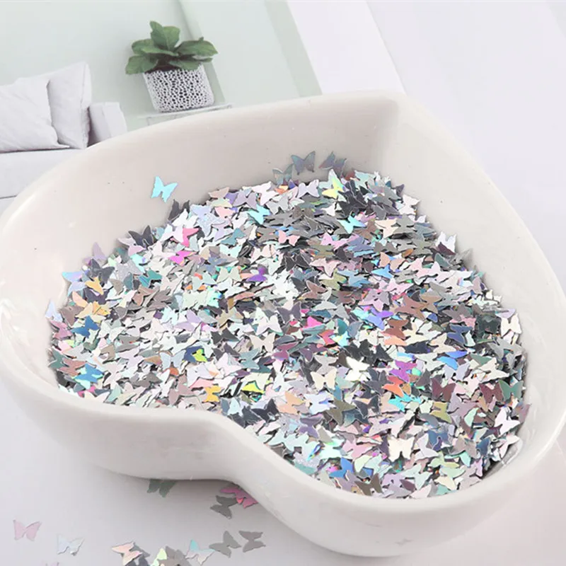 10g/Bag 3mm Laser Butterfly Sequins PVC Nails Paillettes DIY 3D Nail Art Handmade Wedding Sewing Craft Lentejuelas Accessories | Дом и сад