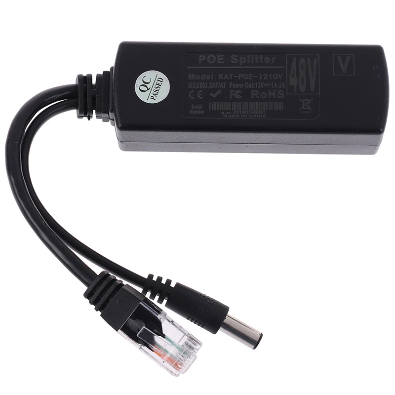 

POE Cable Passive Power Over Ethernet Adapter Cable POE Splitter Injector Power Supply Module 48 to 12V For IP Camera