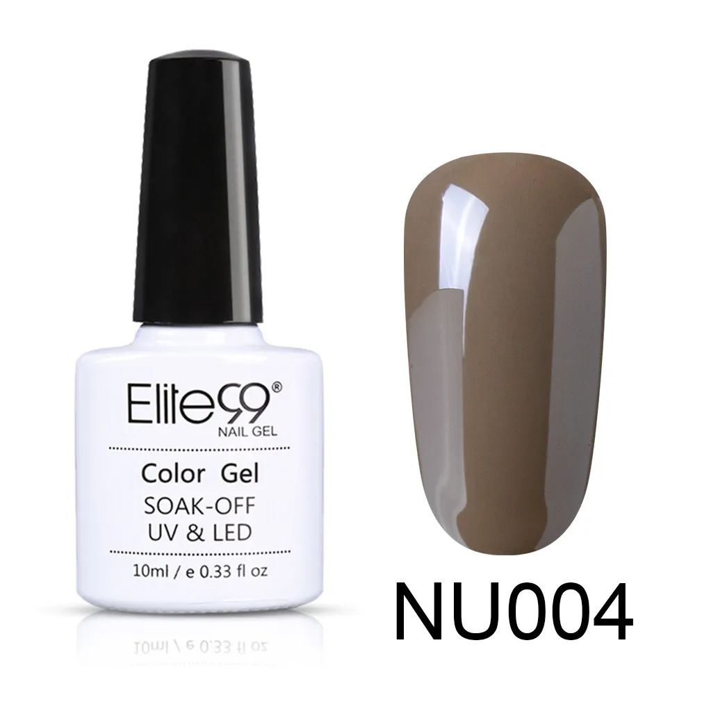 10ml NU004 Elite99 телесный Цветной Гель-лак Полупостоянный Vernis праймер верхнее покрытие УФ светодиодный гель лак удаляющийся замачиванием ногти "сделай сам" Маникюр гель лак - Цвет: 10ml NU004