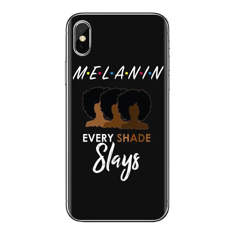 Чехол для iPhone XS Max XR X 4 4s 5 5S 5C SE 6 6S 7 8 Plus samsung Galaxy J1 J3 J5 J7 A3 A5 Afro Black Girl Magic Melanin Poppin |