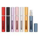 Дорожный мини-атомайзер для духов, бутылочка для духов с распылителем, портативный многоразовый флакон для духов, чехол с насосом, пустые косметические контейнеры, 5 мл