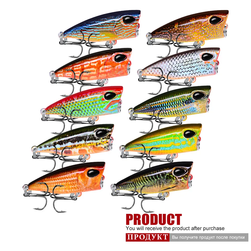 

2021 New Arrival 4.2cm/3.5g 1 pcs Big Popper Fishing Lures 3d Eyes Bait Crankbait Wobblers Tackle Isca Poper Japan