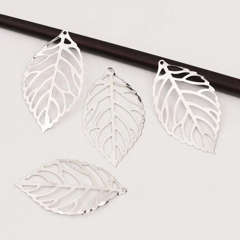 100 шт./упак. ретро полый лист с цветочным узором и металлическими элементами шт