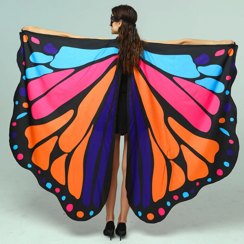 SAGACE чистая большая шаль-бабочка Женская шаль с крыльями волнистая для вечеринки