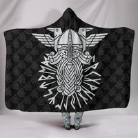 viking style hooded blanket god wotan 3d printed wearable blanket adults for kids hooded blanket fleece blanket