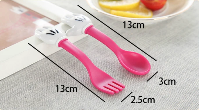 Набор посуды Kawaii детские столовые приборы в форме ладони Микки Мауса из