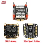 RUSHFPV RUSH BLADE F722 аналоговый 50A Sport 3-6S BLHELI32 4 в 1 Бесщеточный Регулятор скорости для радиоуправляемых FPV гоночных дронов свободного стиля