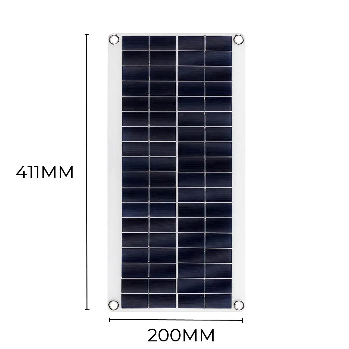 

60W DC 18V Solar Panel Battery Charger Portable Solar Cell Board Crocodile Clips Car charger For Phone RV Car 411X200X2.5MM