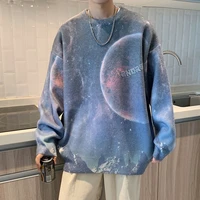 mens womens new autumn winter gradient space star sweater long sleeve jacket streetwear tidal current fashion the price of