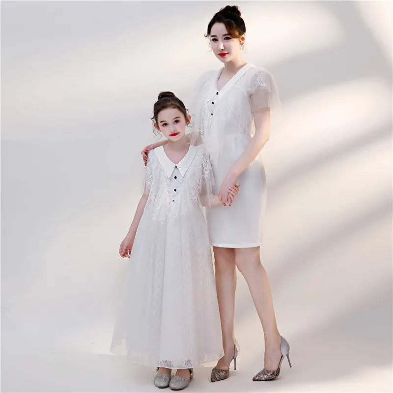 Платья для мамы и дочки одежда свадьбы платье меня бальное вечернее одинаковые