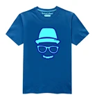 Детская футболка светящаяся футболка с забавным принтом для маленьких мальчиков и девочек летние топы с короткими рукавами, модные вечерние детские футболки