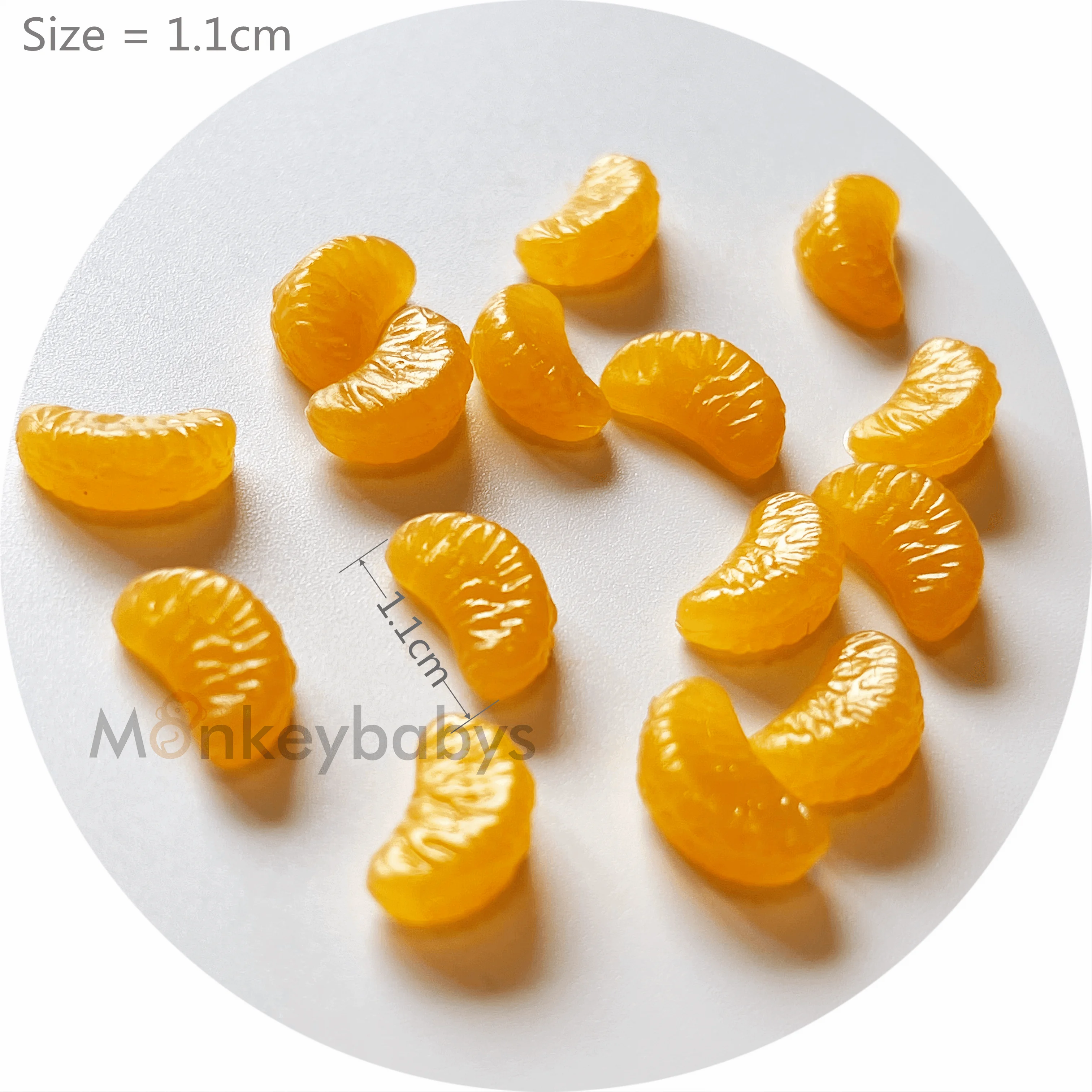 100PCS/LOT DIY accessories Plastic Crafts  simulation fake miniature orange slice home decoration parts gifts  #DIY017