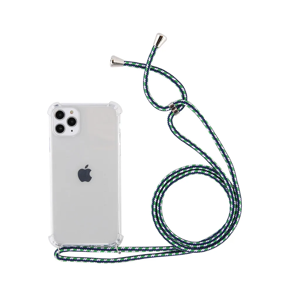 Moskado ремешок шнур цепь Прозрачный чехол для телефона для iPhone 11 Pro X XR XS Max 7 8 6 6s Plus 5 5S SE переноска ожерелье ремешок задняя крышка