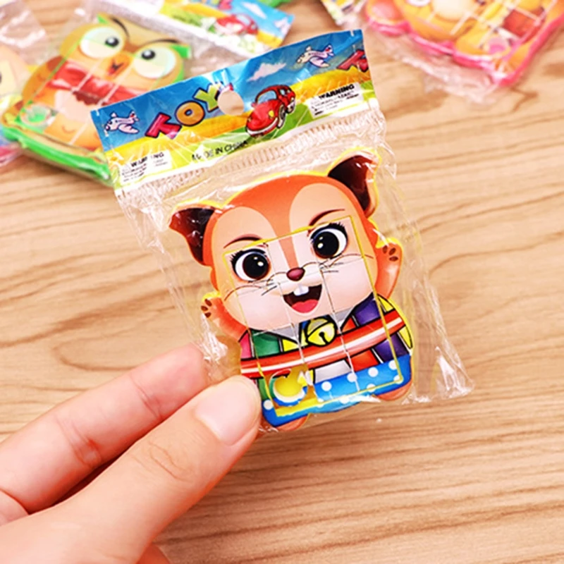 

Montessori Slide Puzzle Cartoon Puzzle Board Thicken Jigsaw Early Learning Toy Colorful Tangram Kids3+ Gift 3pieces/Pack