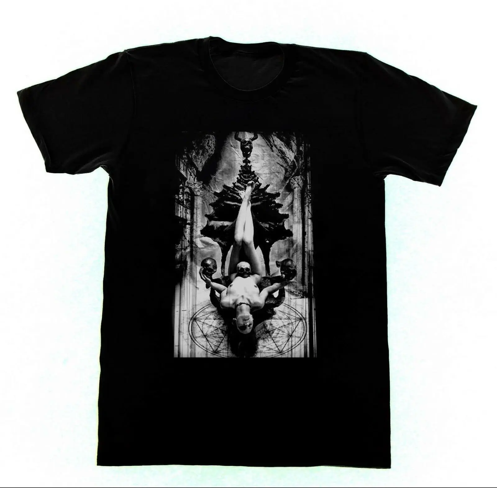 Футболка мужская 100% хлопок 41 ритуал церковная сатана пентаграмма|Мужские