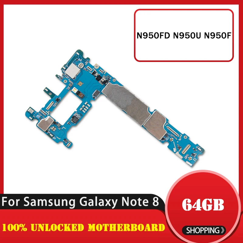 Материнская плата для samsung Galaxy Note 8 N950F N950FD N950U, разборная Логическая плата для Galaxy Note 8 N950F N950FD N950U с чипами