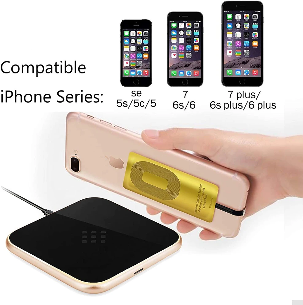 micro usb type c universal fast wireless charger adapter for samsung redmi note iphone se android qi wireless charging receiver free global shipping