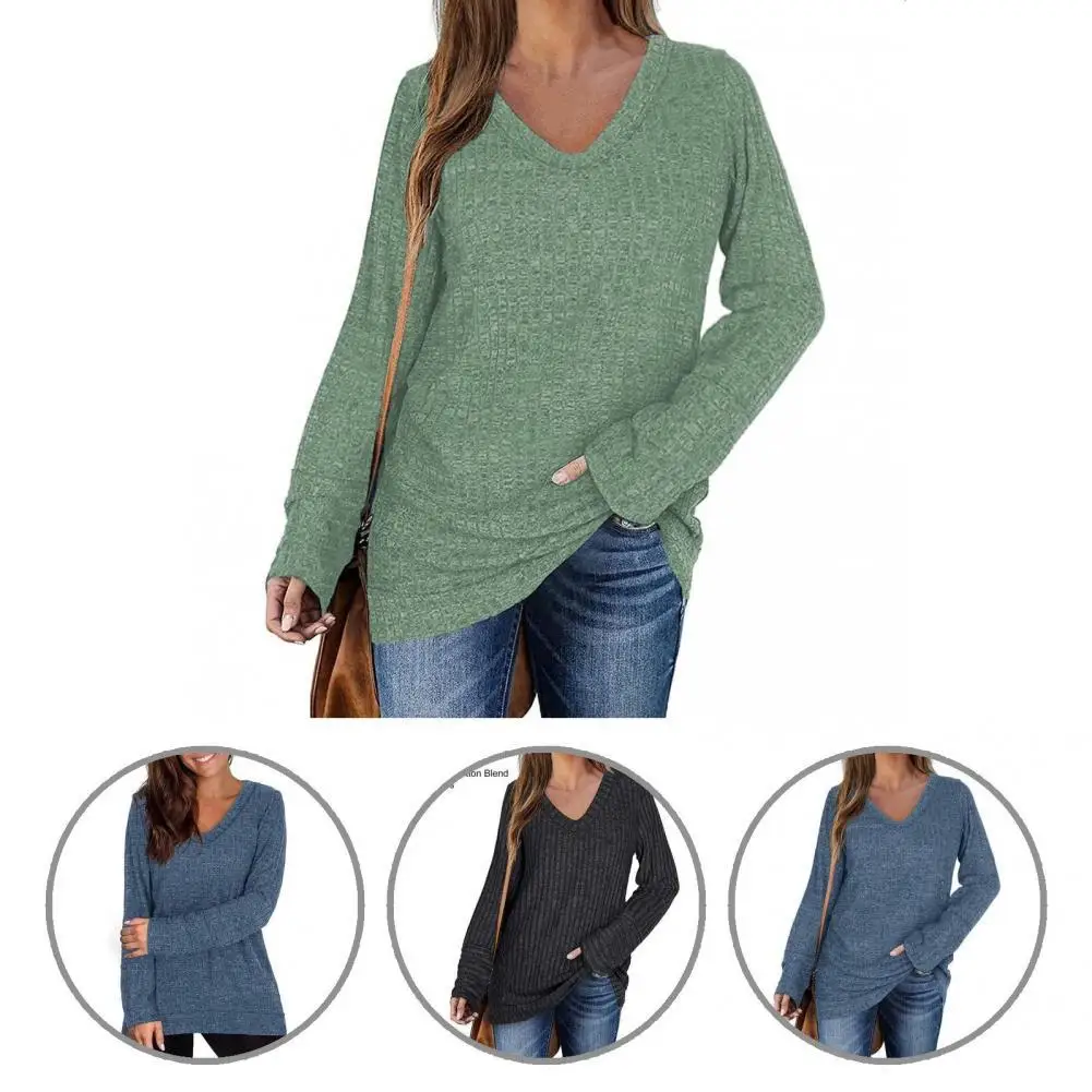 

Женская блуза с длинным рукавом и невидимыми полосками