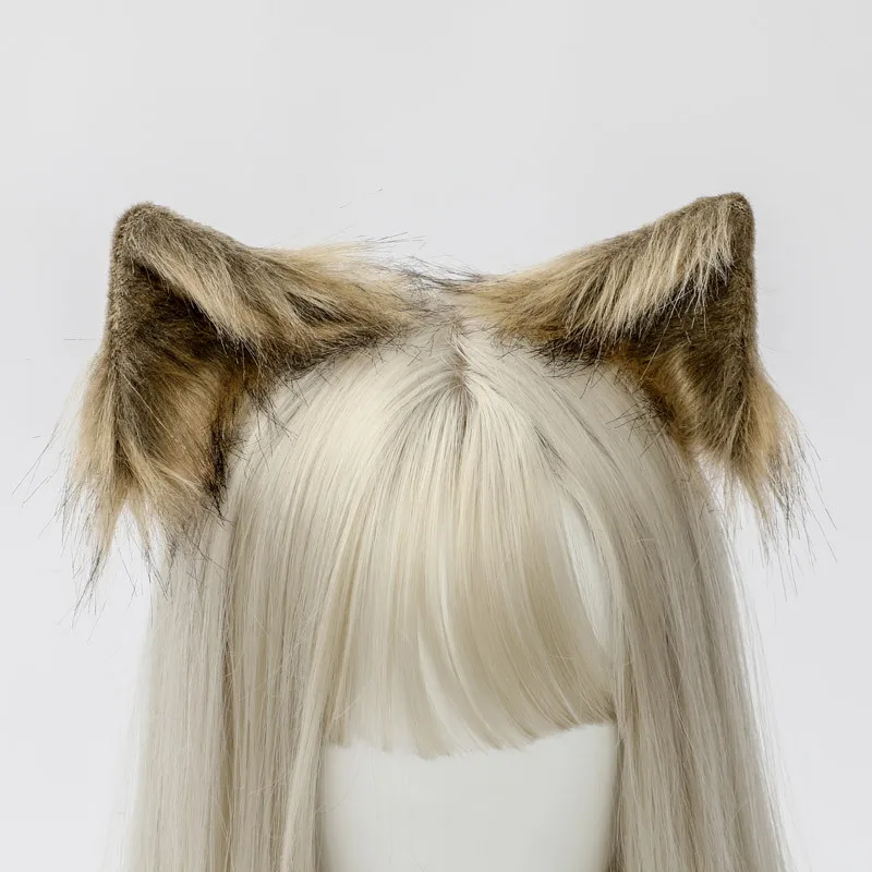 

Lolita Cute Furry Animal Beast Cat Ears Hairpin Headwear Ear Clip Cosplay Soft Girl Plush Detachable Ear Hair Accessory Props