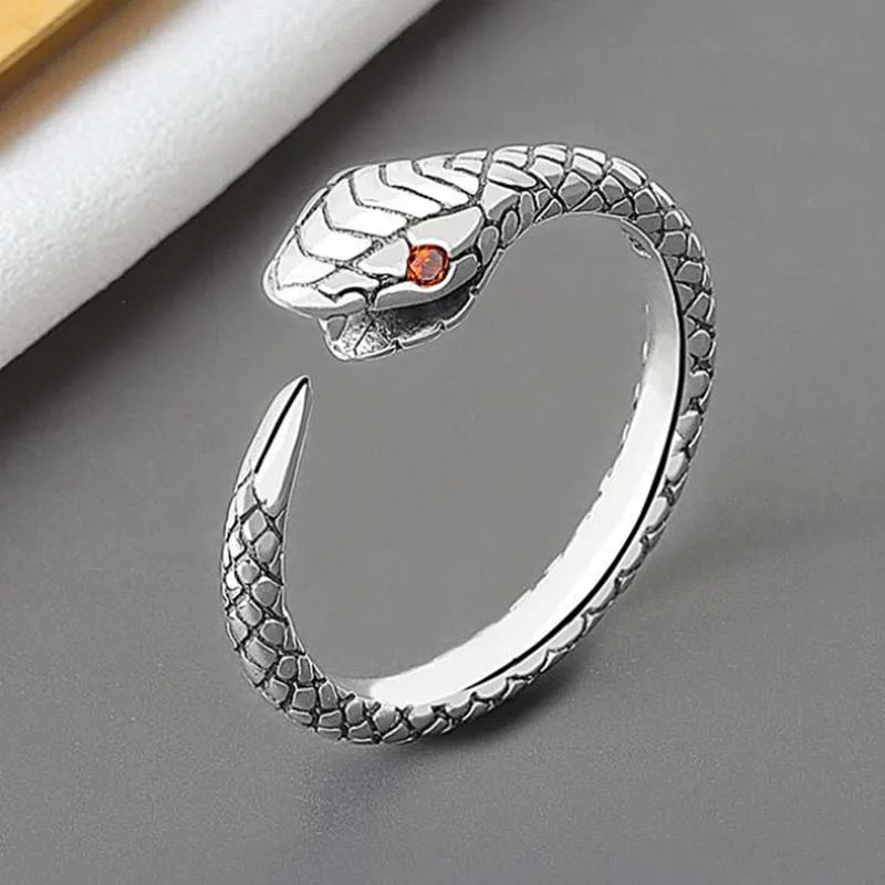 Трехмерное новое кольцо в стиле ретро панк с увеличенной змеей модное мужское