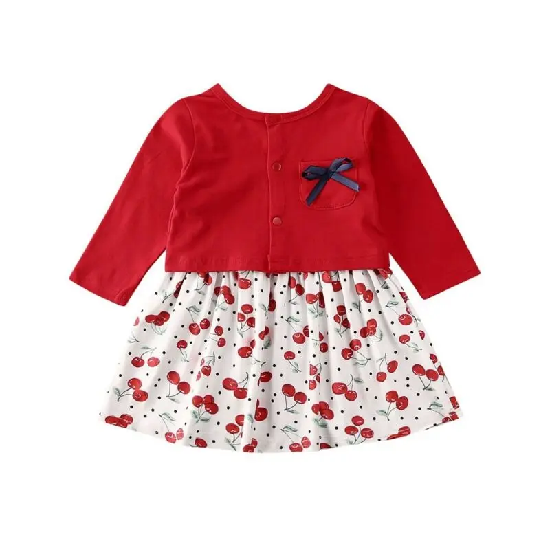 Осеннее пальто для маленьких девочек 2 шт. верхняя одежда свитер кардиган топ +