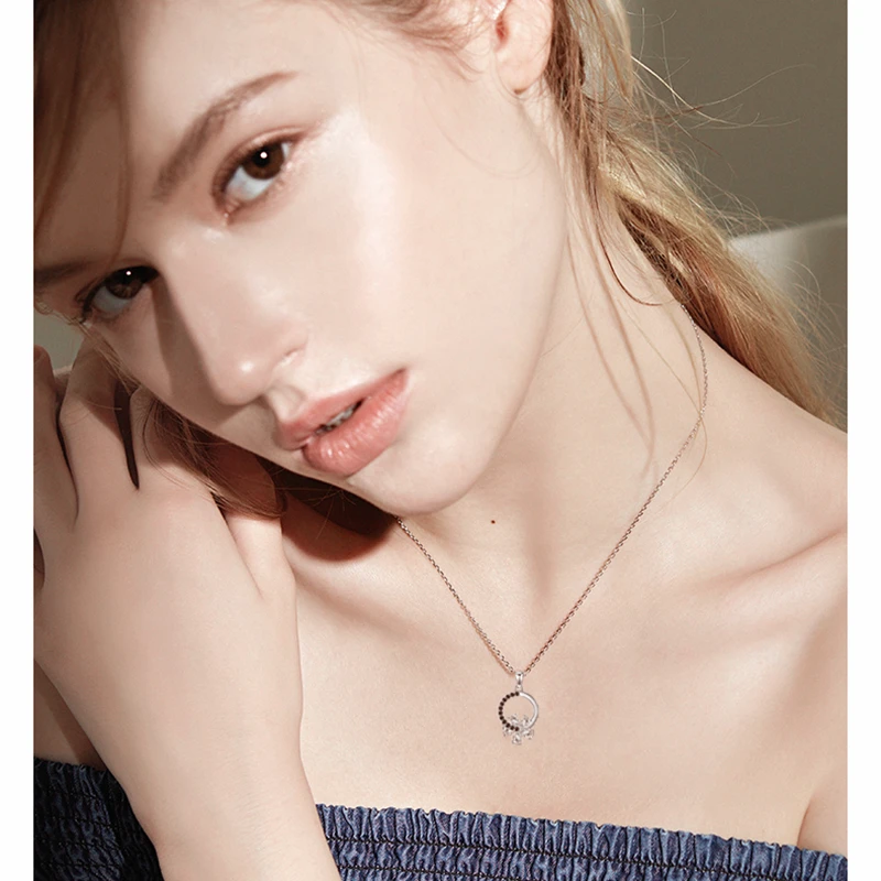 Женское ожерелье с подвеской в виде цветка из серебра 3 2 пробы 925 г | Украшения и