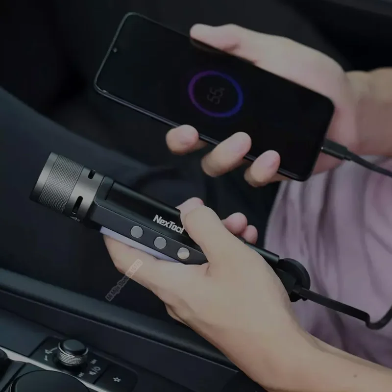 Фонарик Xiaomi NEXTOOL 6 в 1 перезаряжаемый Мобильный Внешний аккумулятор 1000 люмен