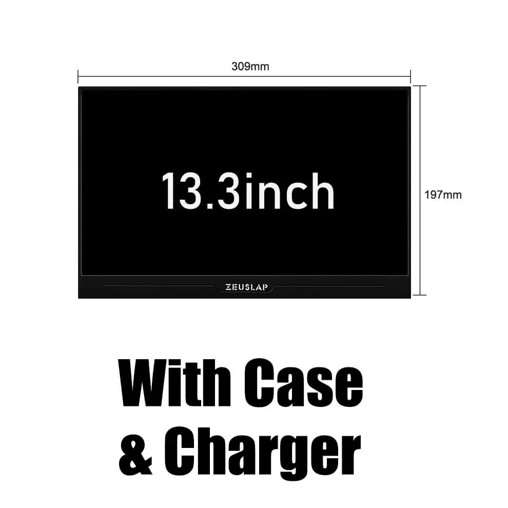 13," 15,6" 1080P HDR портативный монитор HDMI USB C Дисплей для ПК, ноутбука, телефона, PS4, переключатель, xbox HD ips экран игровой монитор - Цвет: 13.3 Case Charger