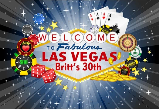 7x5FT Rainbow Welcome to Las Vegas Casino Fabulous Happy Birthday Party Custom Photo Backdrop Background Vinyl 220cm x 150cm | Электроника