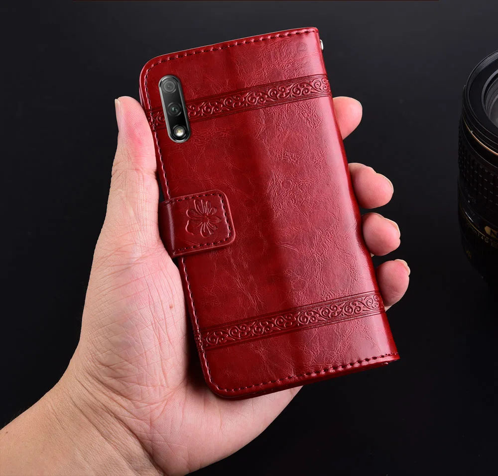 Кожаный чехол-бумажник с откидной крышкой для Huawei Honor 9X Global чехол 9X6 59 дюйма задняя