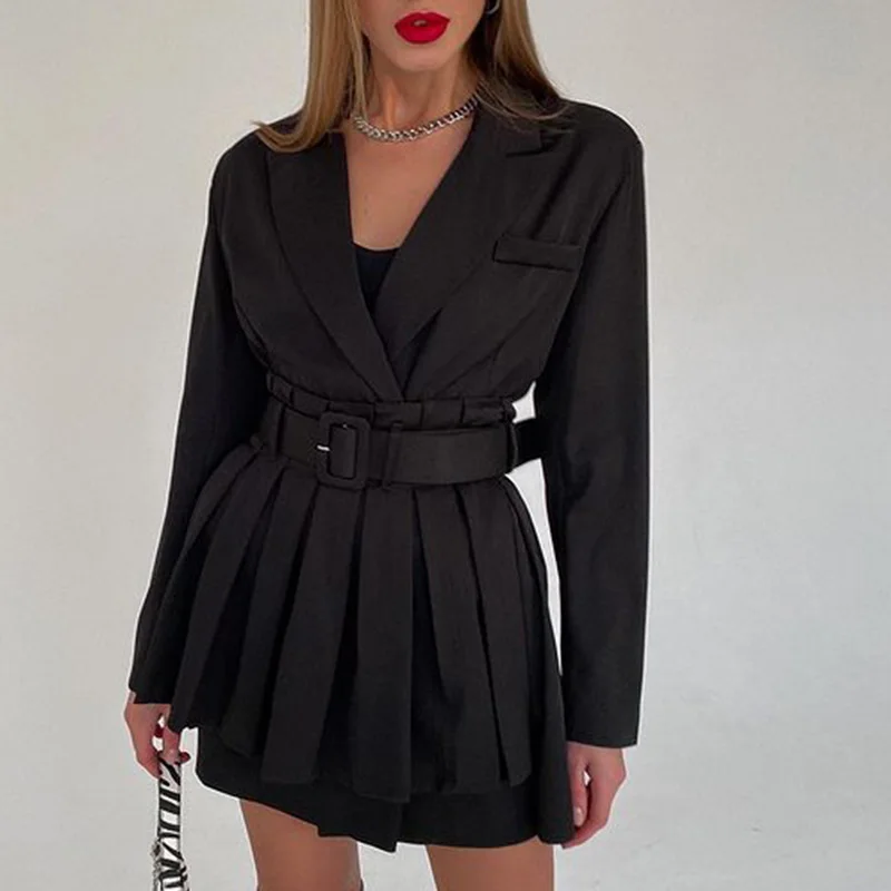 Модные весенние повседневные Костюмы женские элегантные двубортные пиджаки с