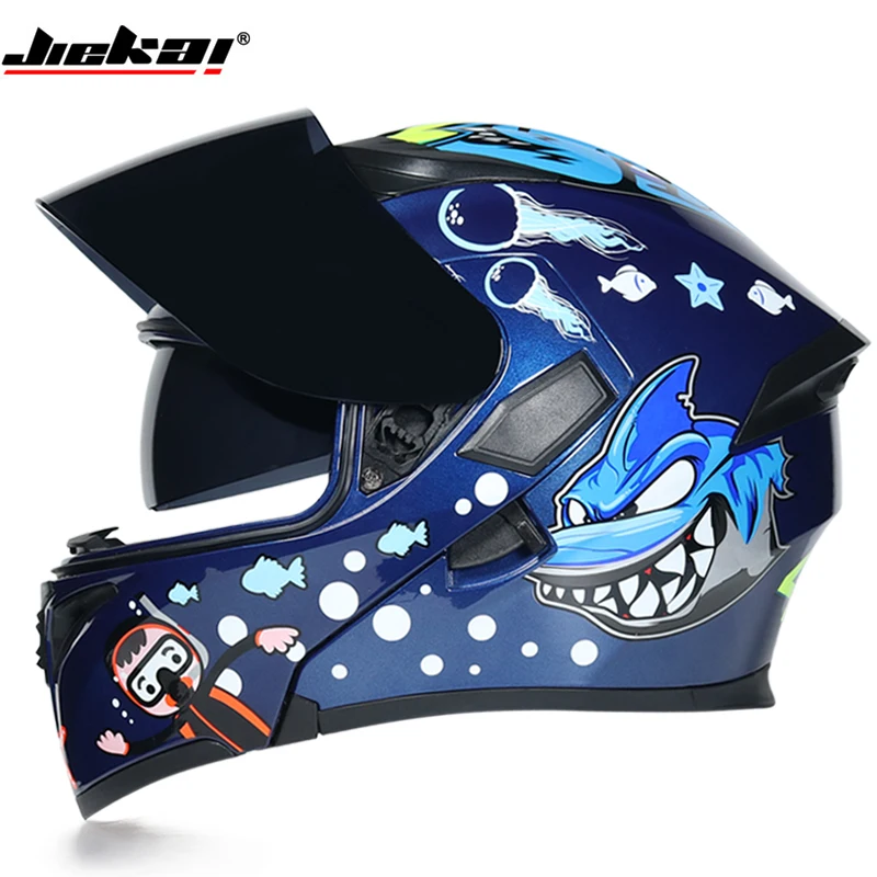 JIEKAI откидной мотоциклетный шлем модульный с внутренним солнцезащитным