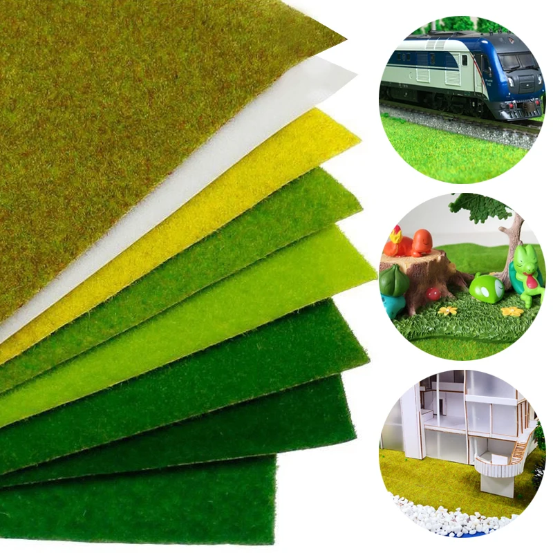 Artificial Turf Landscape Grass Mat For Model Train Not Adhesive Scenery Layout Lawn Diorama Accessories 25X25 50X50Cm 50X100Cm | Дом и сад