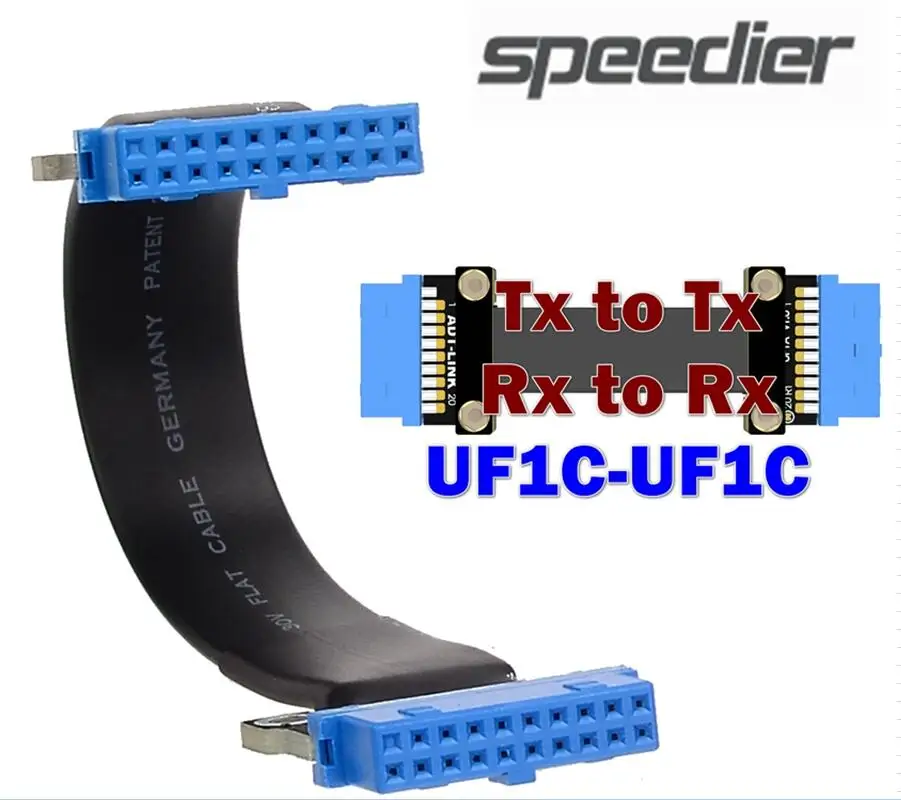 

Новый Удлинительный кабель FPV USB 3,0 Tx Rx для коннектора сигнала к 19/20 контактной материнской плате USB3.0 переходник для карты адаптера интерфейс...