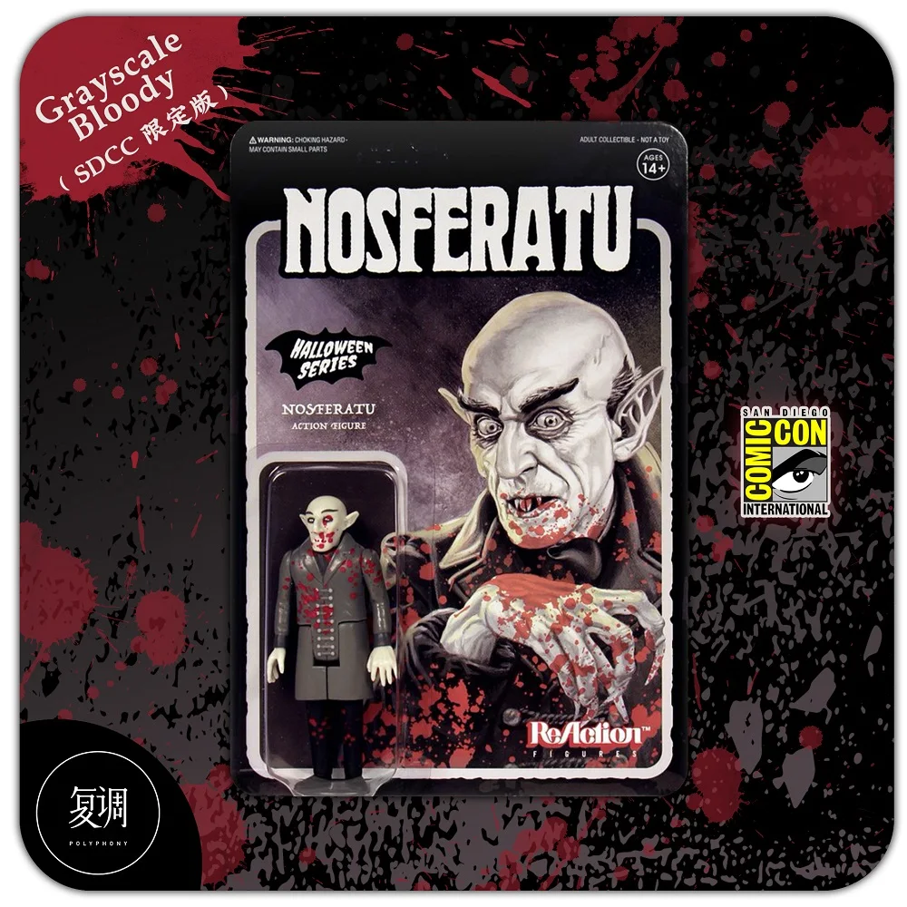 

Super7 Nosferatu SDCC Halloween series 3.75 inch Renaction Figures Hang card Collectible Model Toy Action Figure Doll Gift