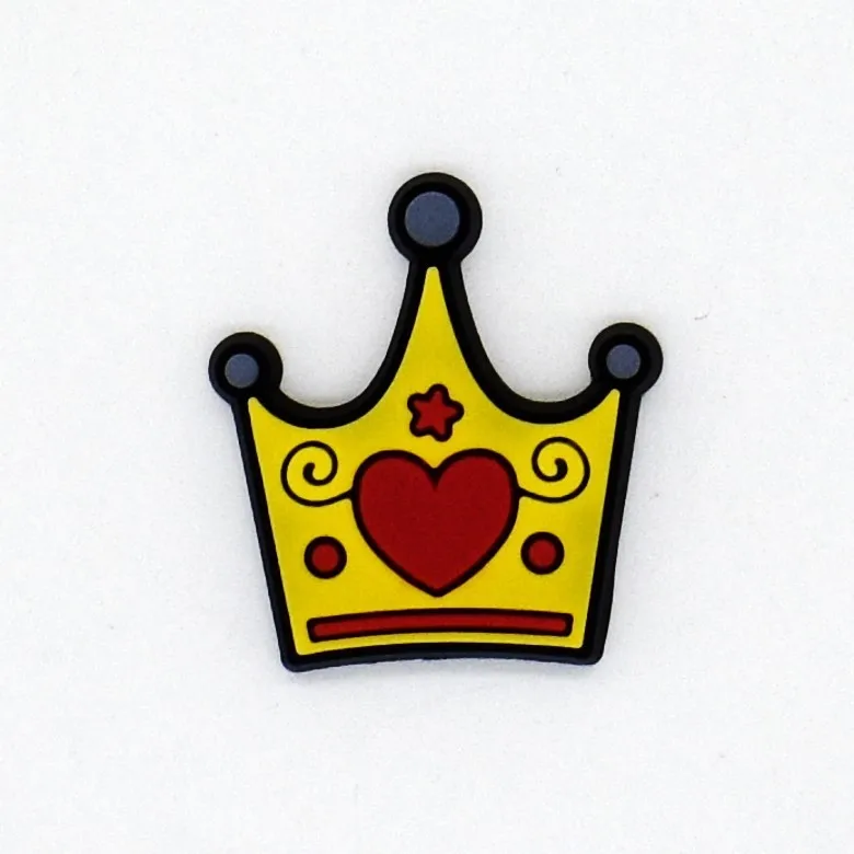 

Single Sale 1pcs PVC Shoe Charms Heart/Rainbow/Lip/Crown/Poached Egg Shoe Decoration Accessories for Kids Party X-ma