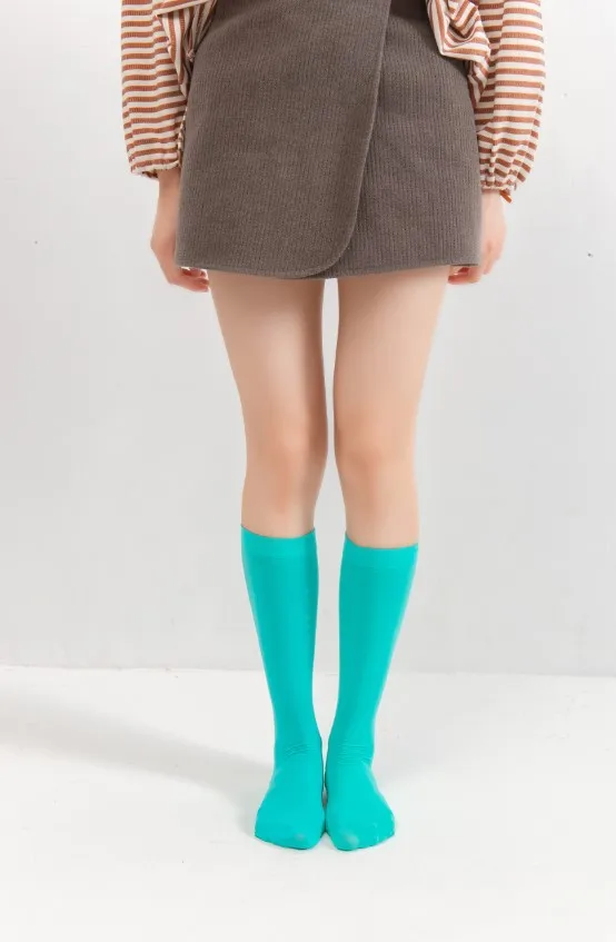 Light blue (2 pairs) Aven/Детские носки с кроликом Одежда для девочек Полосатые носки для мальчиков желтого, красного, зеленого, синего цвета детские носки для танцев или студентов спортивные носки - Цвет: Light blue (2 pairs)