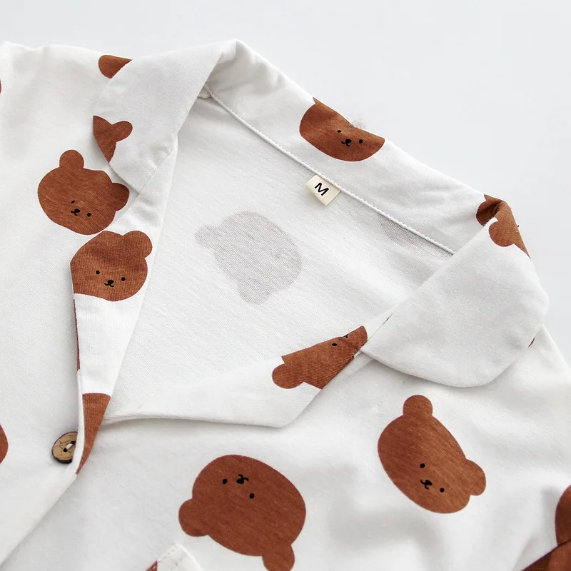 BZEL одежда для сна мужчин и женщин 100% хлопок пара пижамный комплект Пижама Мягкая