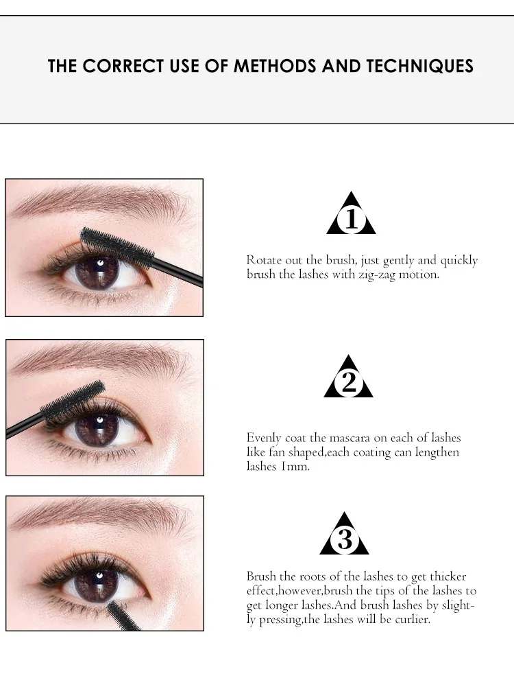 QIC Diamond Mascara Star Waterproof Rimel 4D Mascara For Eyelash Extension Black Thick Lengthening Eye Lashes Cosmetics